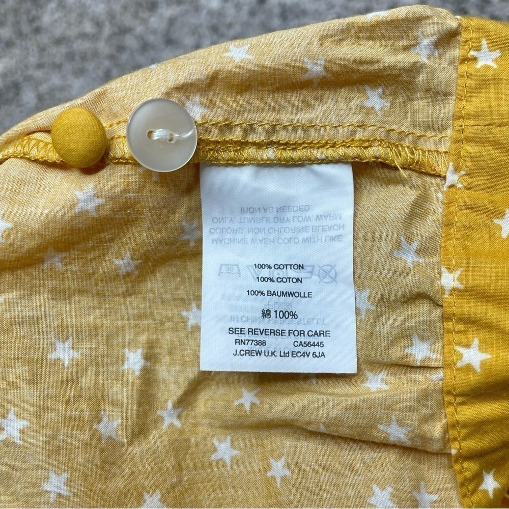 Madewell Wrap V-Neck Top Blouse in Star Scatter Gold Yellow Extra Small - Picture 8 of 13